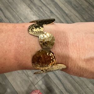 Gold abstract cuff bracelet brand new